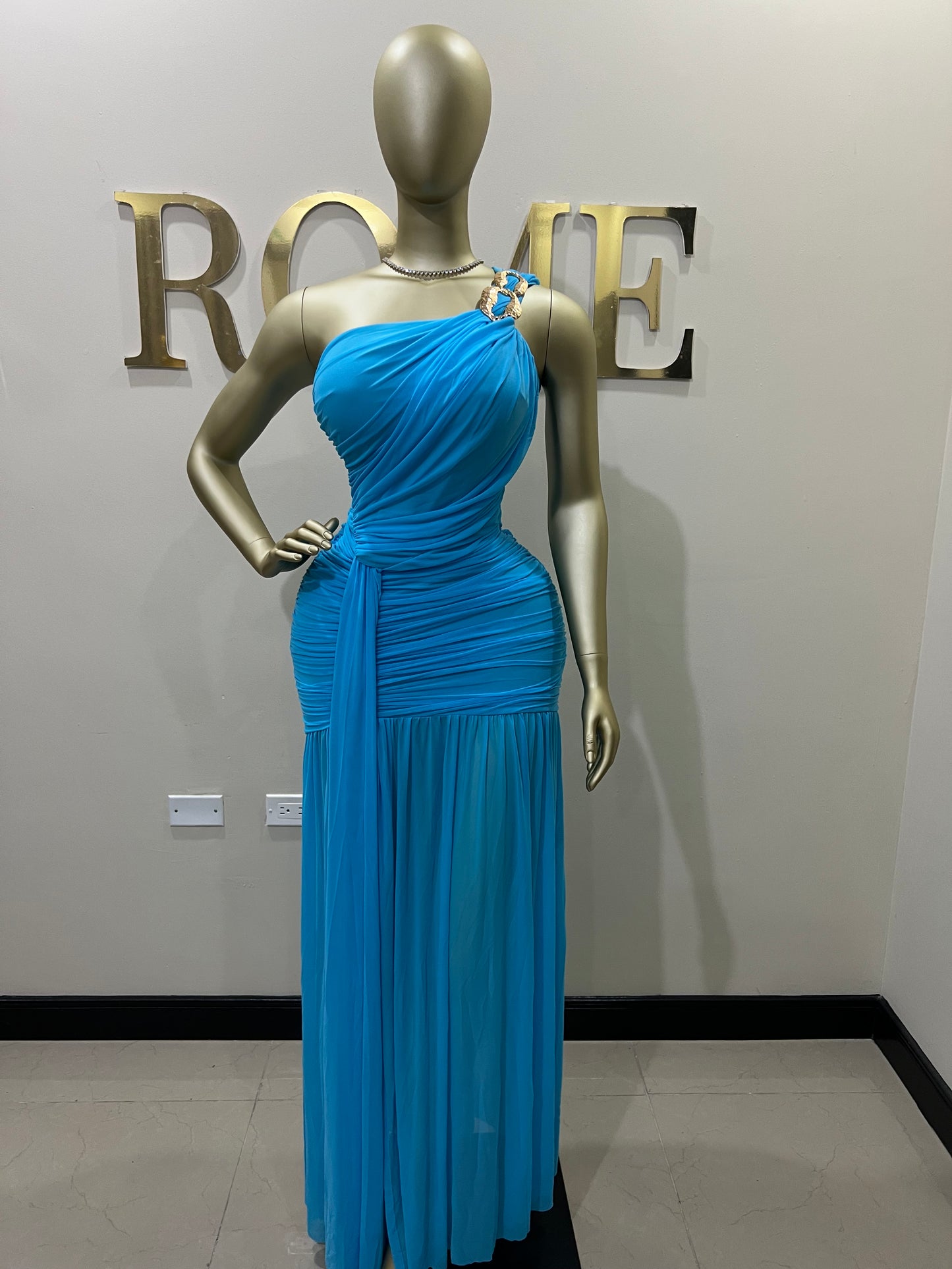 Michelle Grace Chain Dress (Blue)