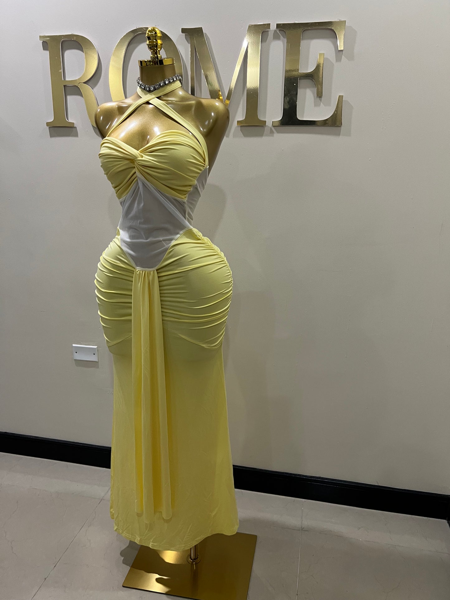 Sweetheart Vibe Nara Dress (Yellow)