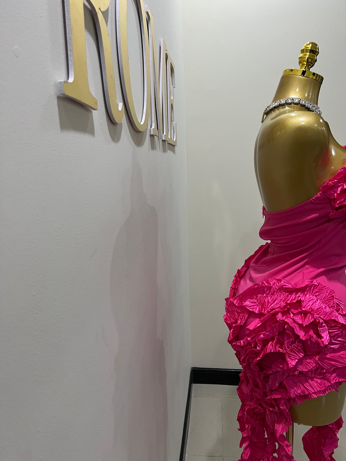 Kate Rouched Mini Dress (Pink)