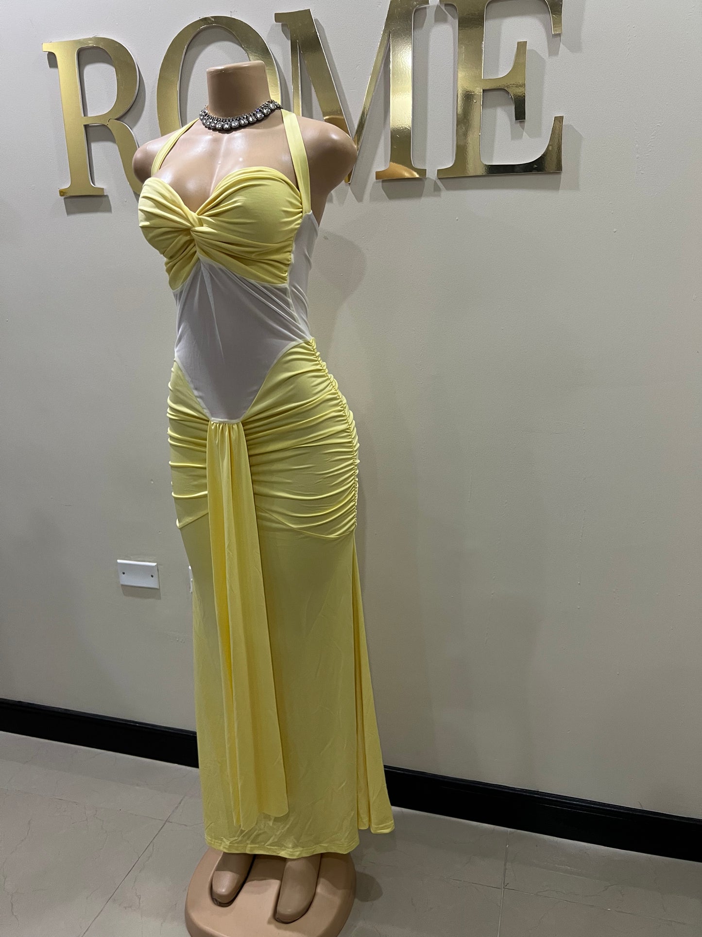 Sweetheart Vibe Nara Dress (Yellow)
