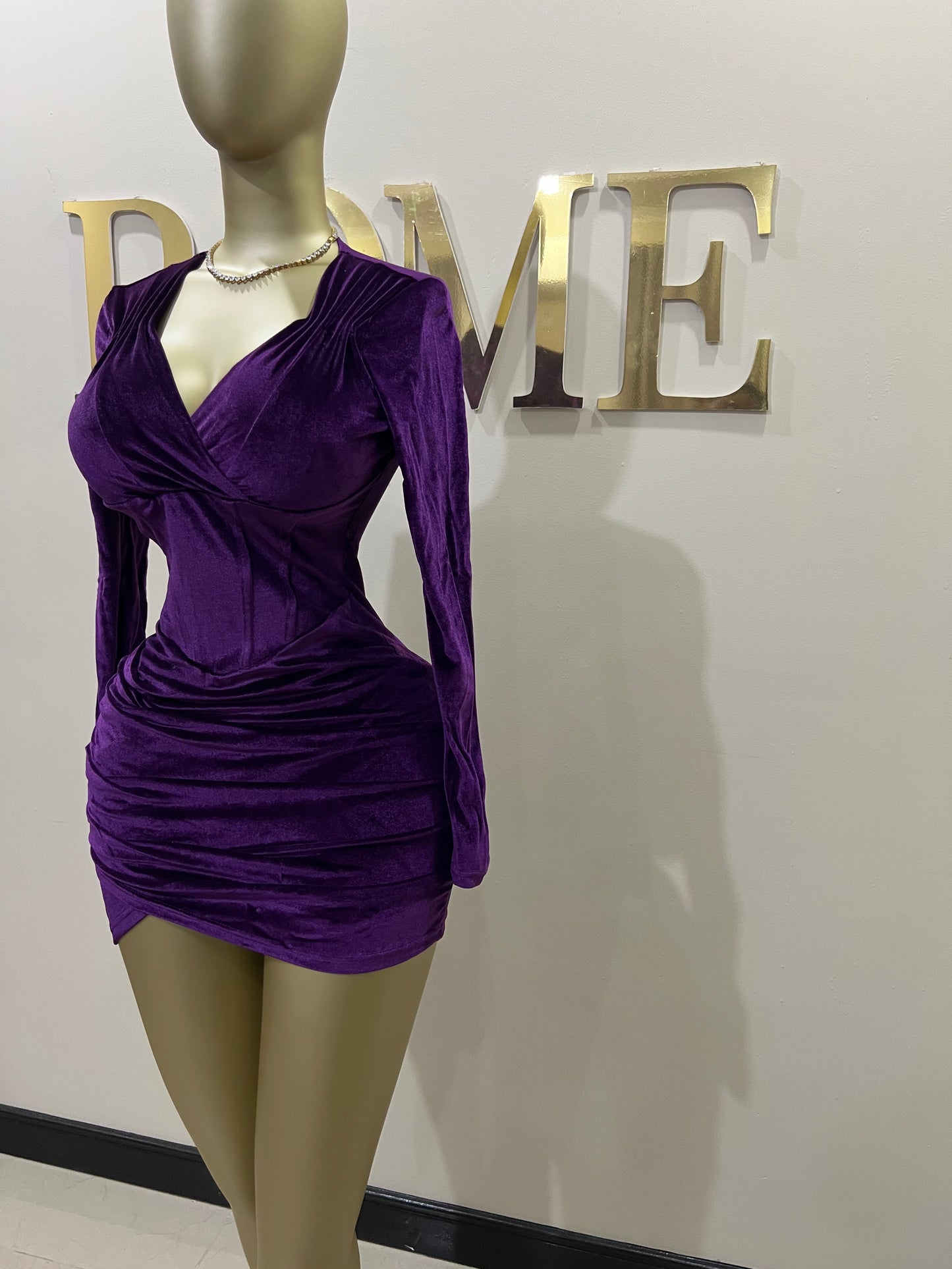 Adele Sweetheart Dress (Purple)