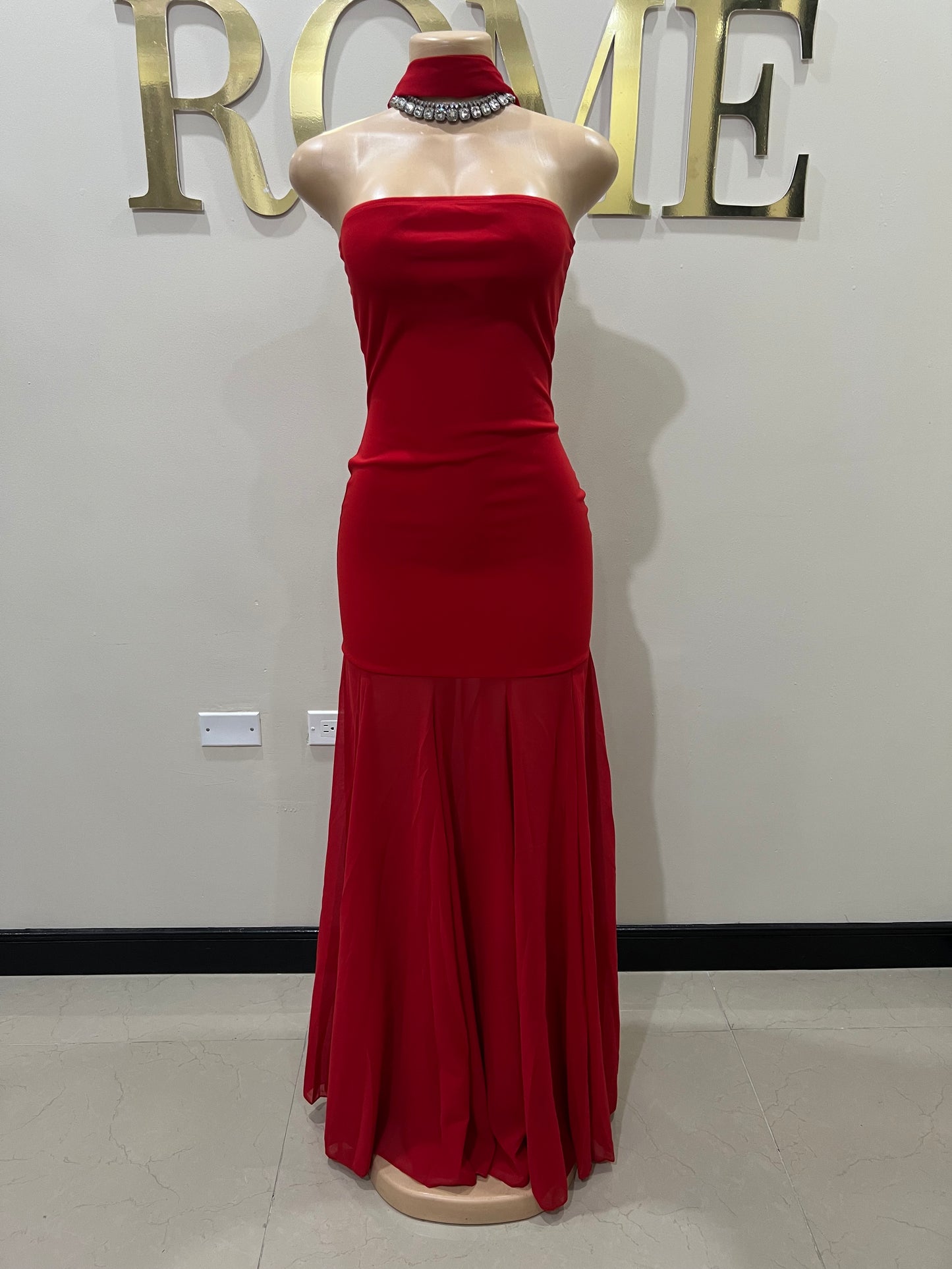 Ms. Shippen Scarf Dress (Red)