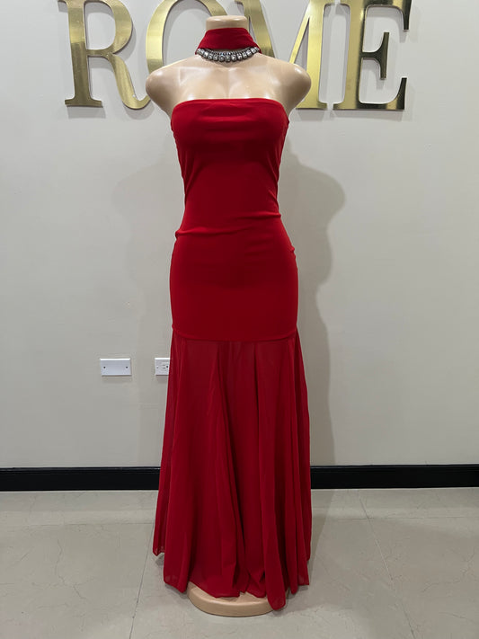 Ms. Shippen Scarf Dress (Red)