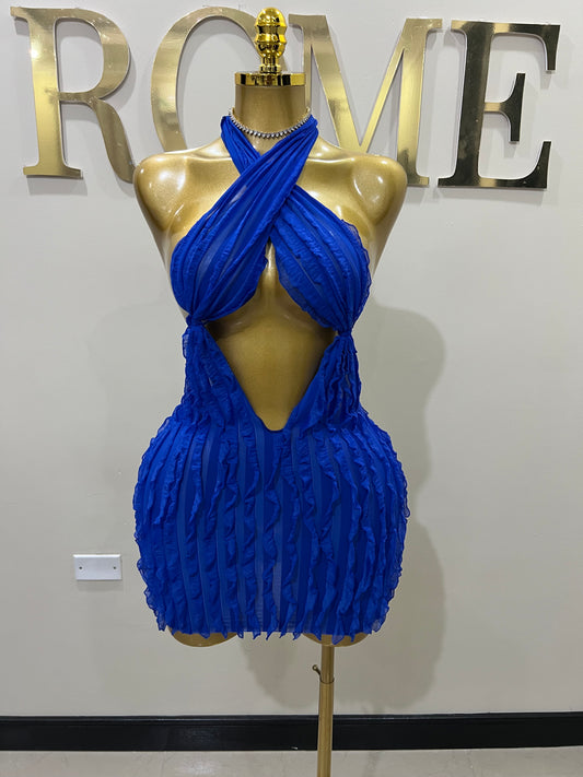 Lily Mini Dress (Blue)