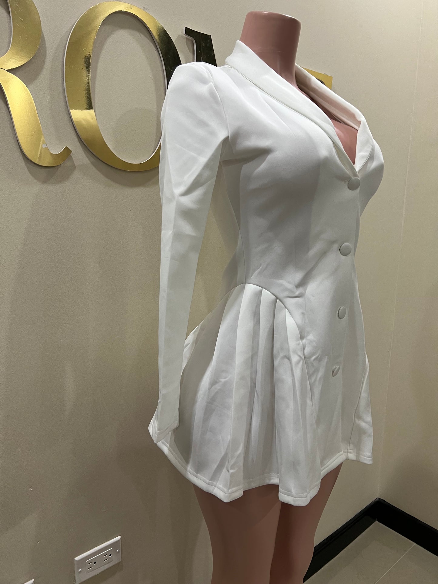 Jodie Mini Dress (White)