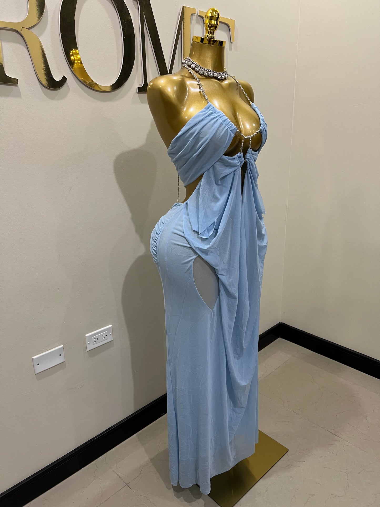 Kim Mesh Dress (Blue)