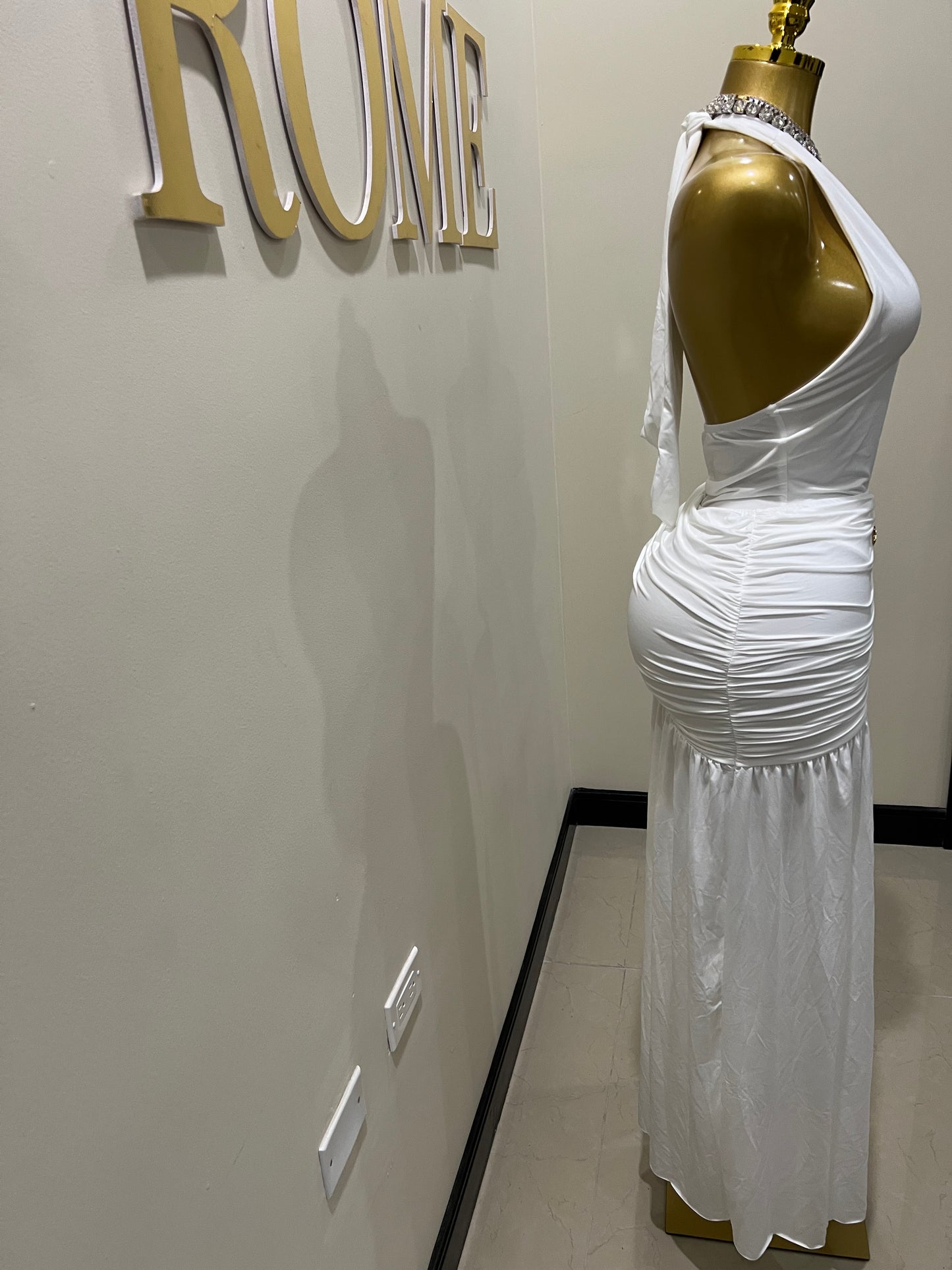 Nara Petal 2 Pcs Bodysuit & Skirt Set (White)