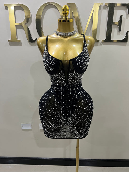 Stardust Crystal Dress (Black)