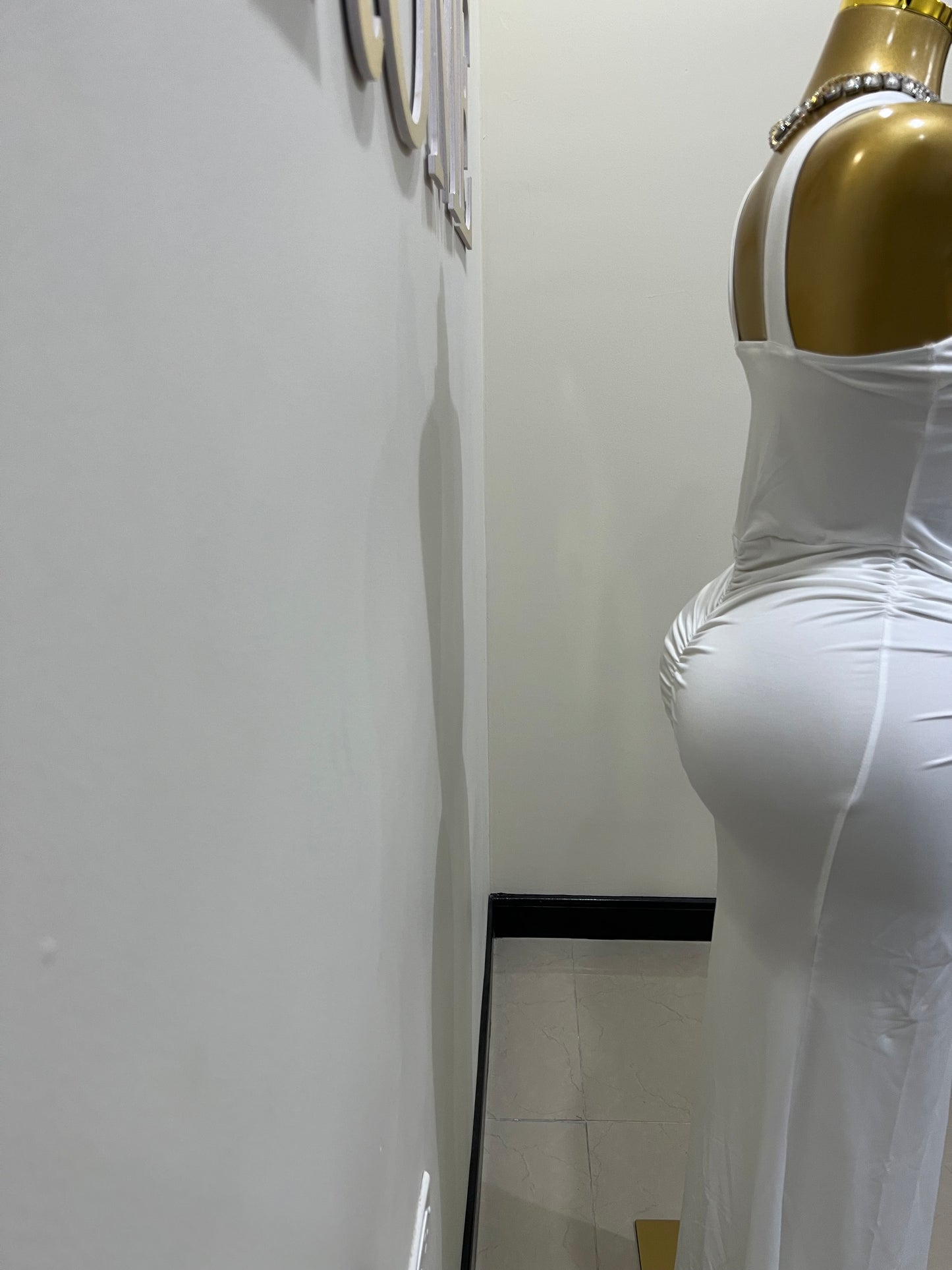 Olive Dress (White)