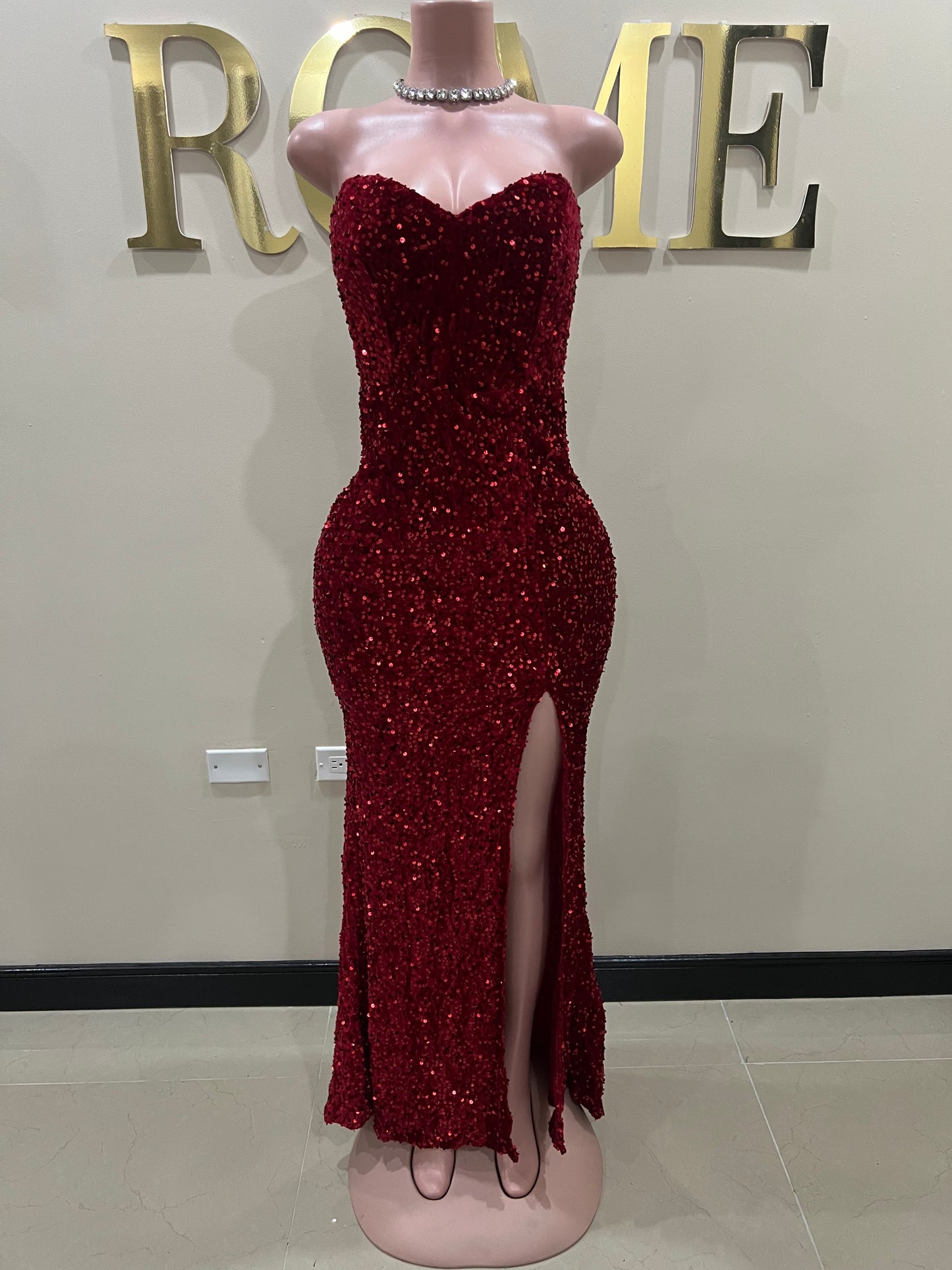 Christina Glam Dress (Red)