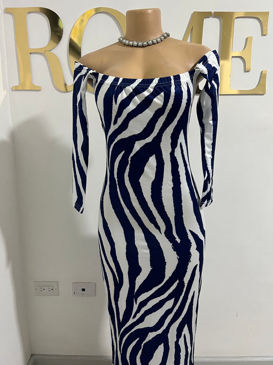 Mira Backless Dress (Blue)