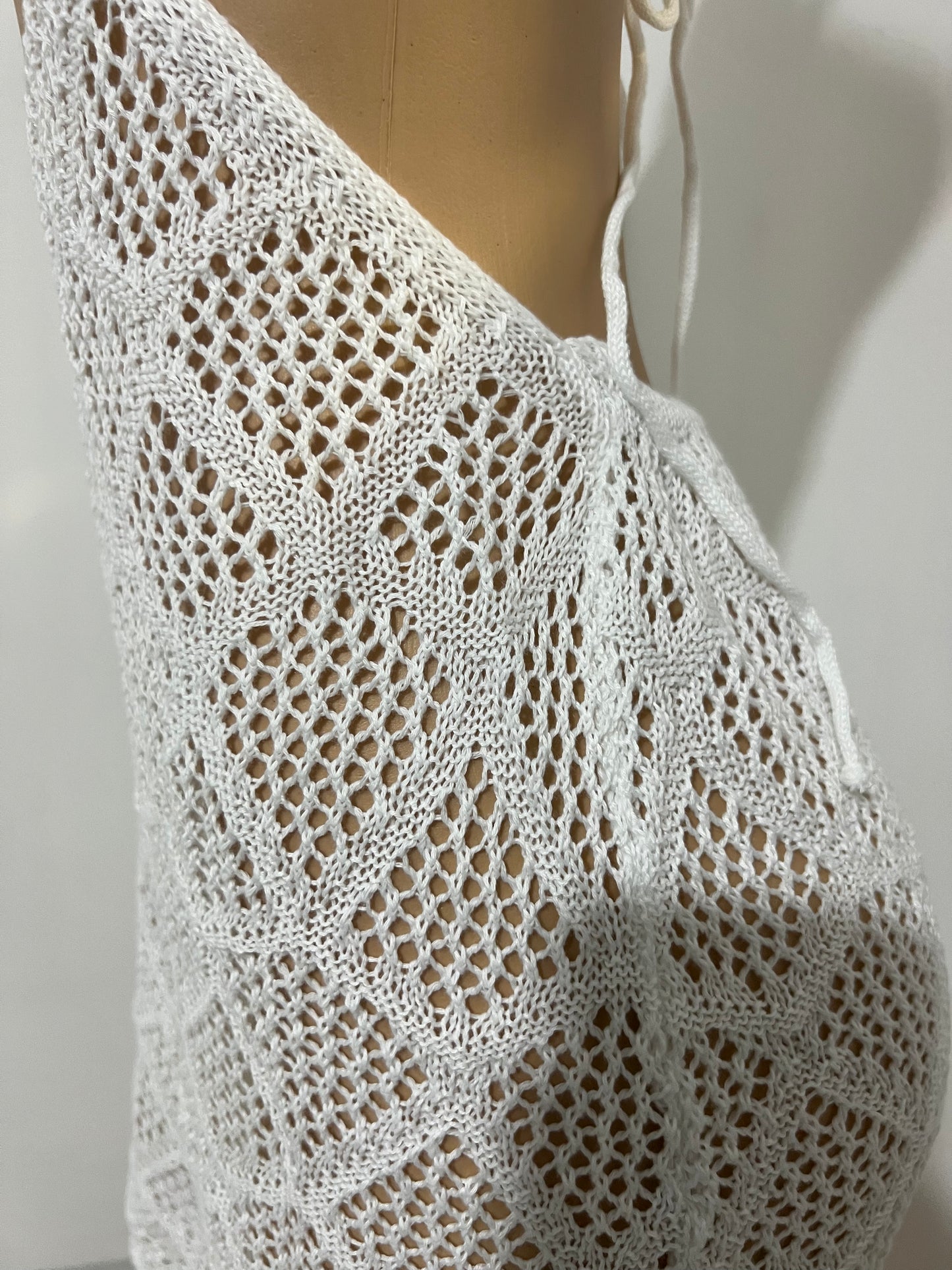 Tia Crochet Dress (White)