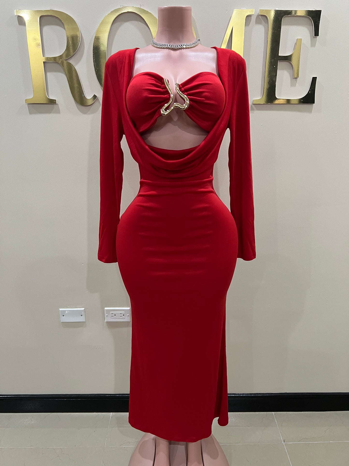 Ming 2 Pcs Dress (Red)