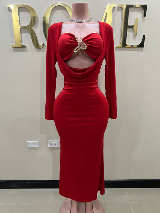 Ming 2 Pcs Dress (Red)