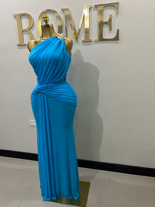 Michelle Petal Grace Dress (Blue)