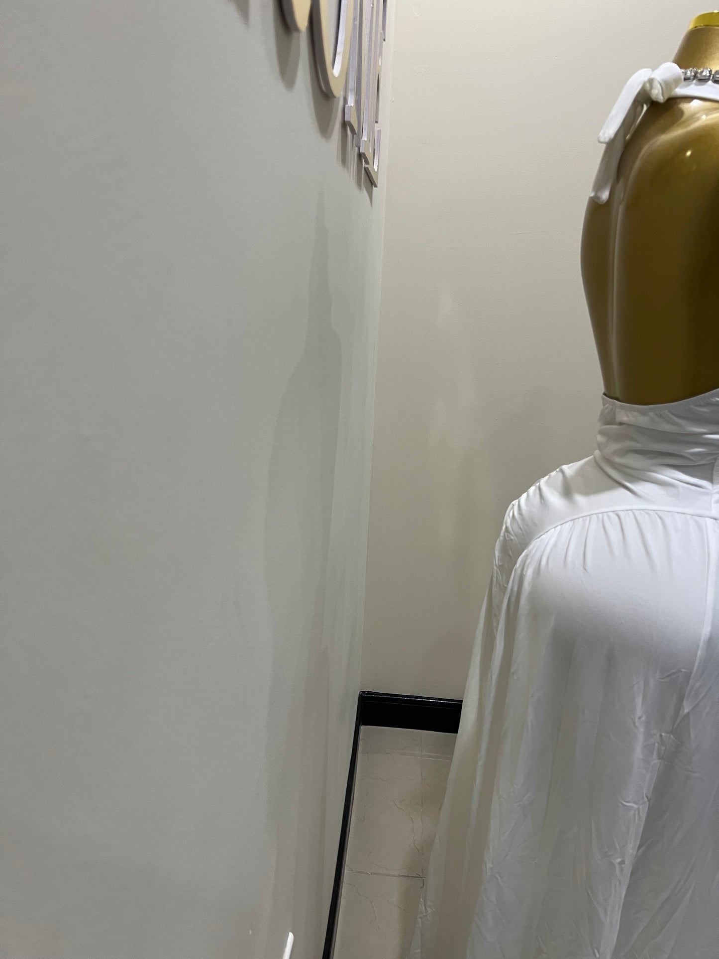 Kim Halter Diana Dress (White)