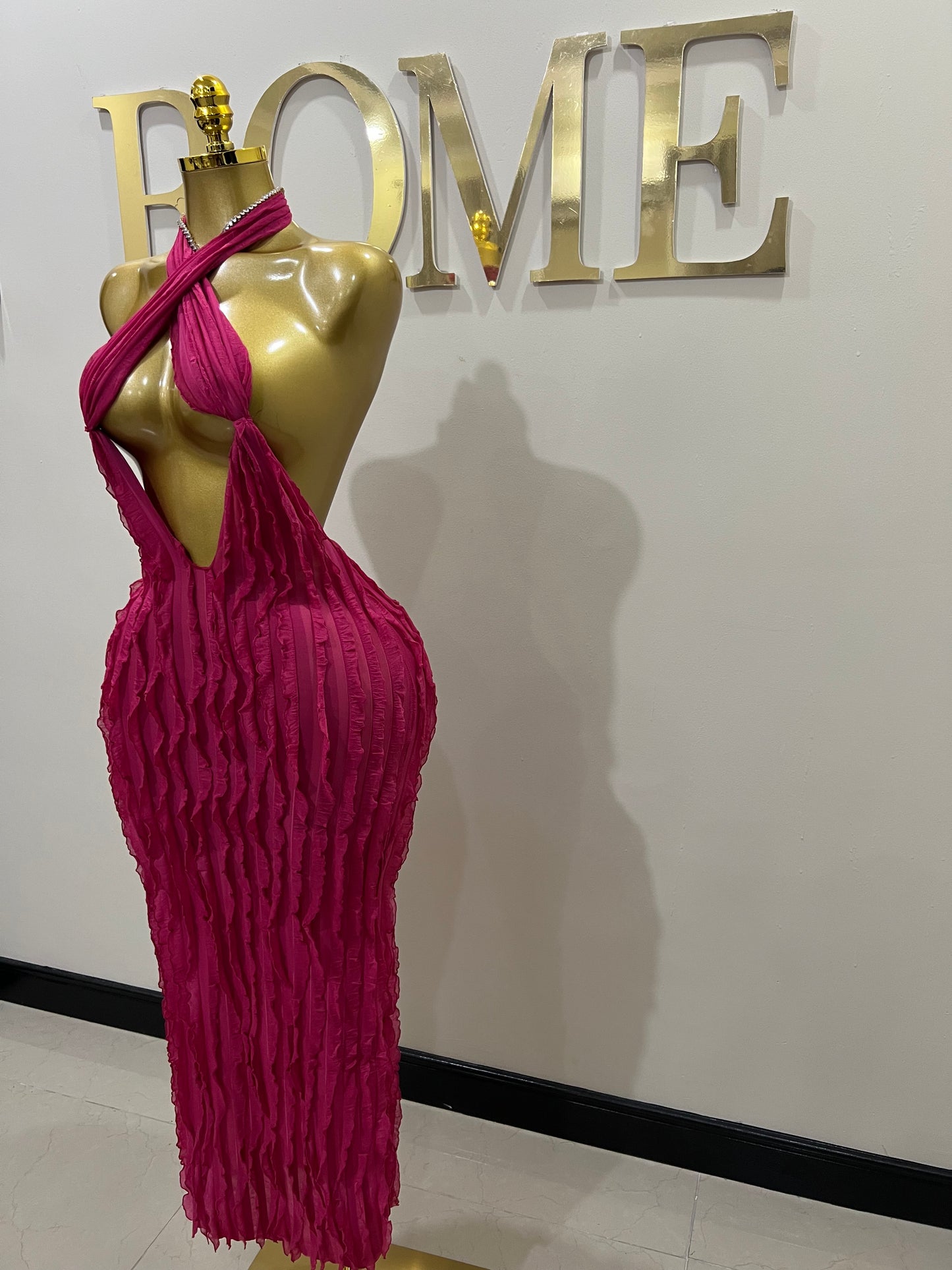 Lily Dress (Bright-pink)
