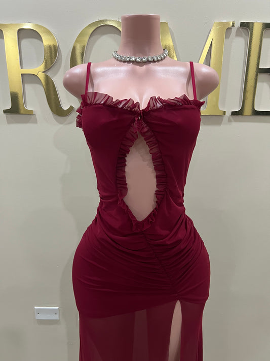 Mila Isabella Dress (Burgundy)