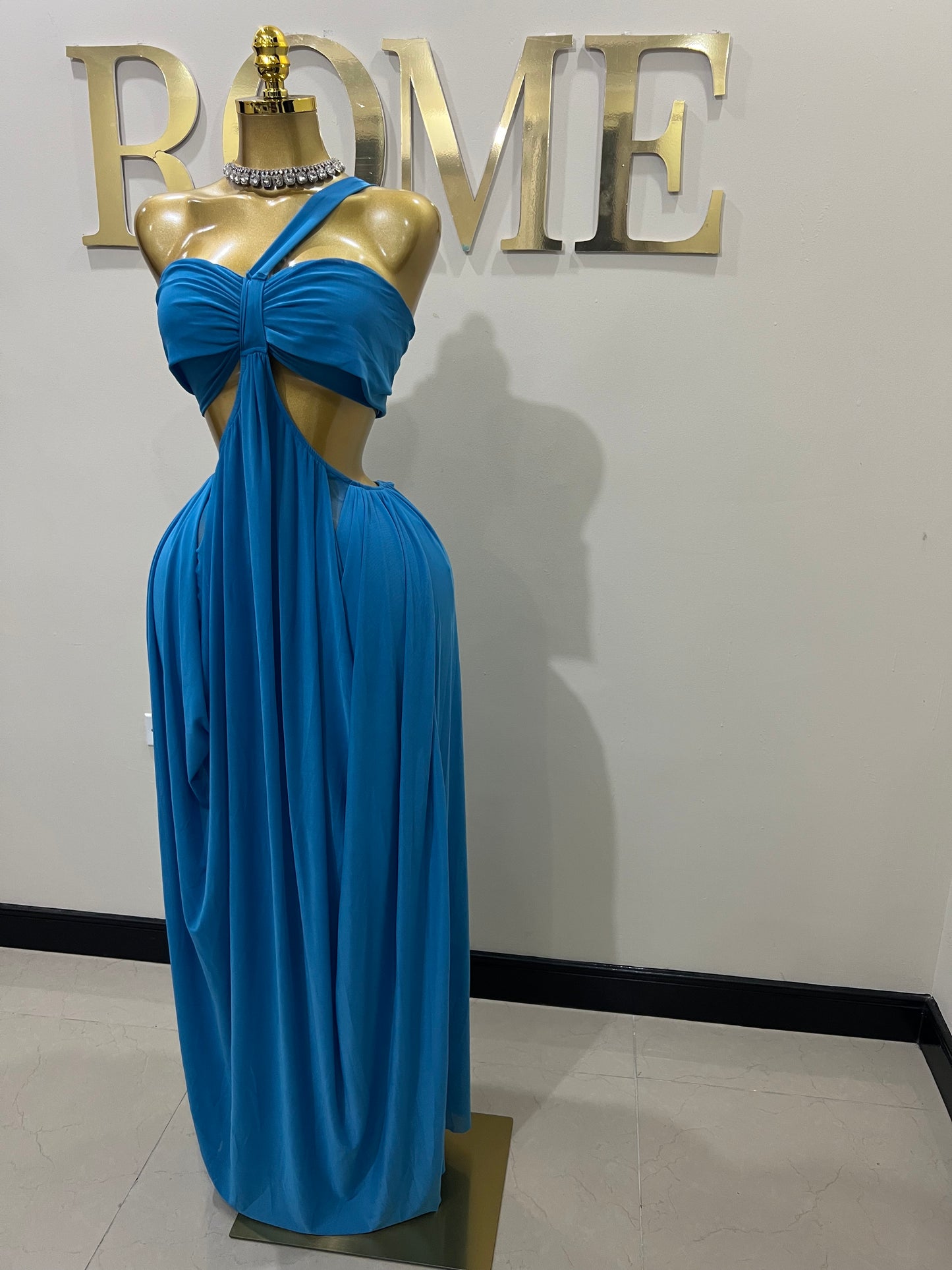 Ruby Mesh Dress (Blue)