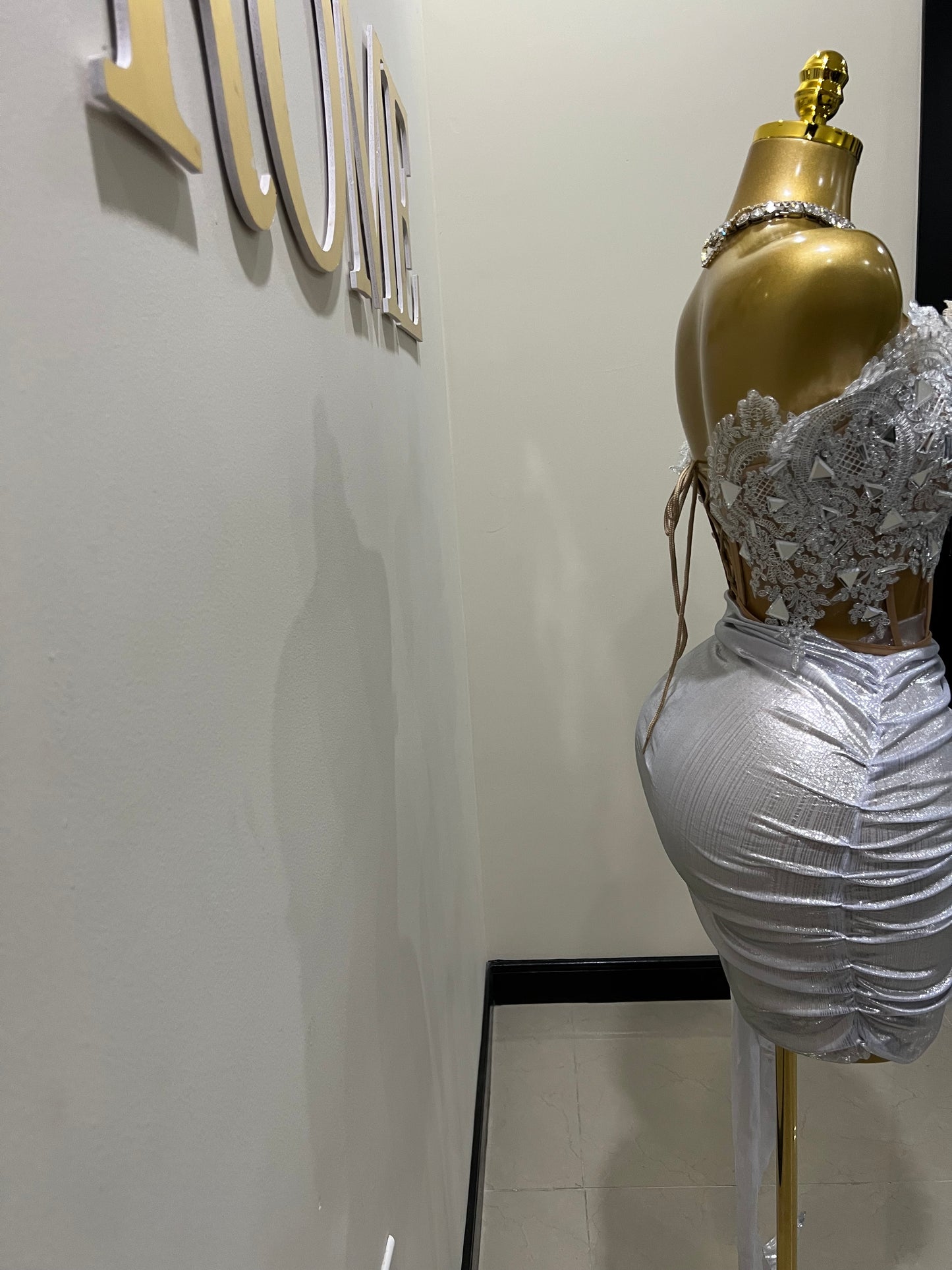 Snow Queen Glacier Mirrors Skirt Set (Silver)