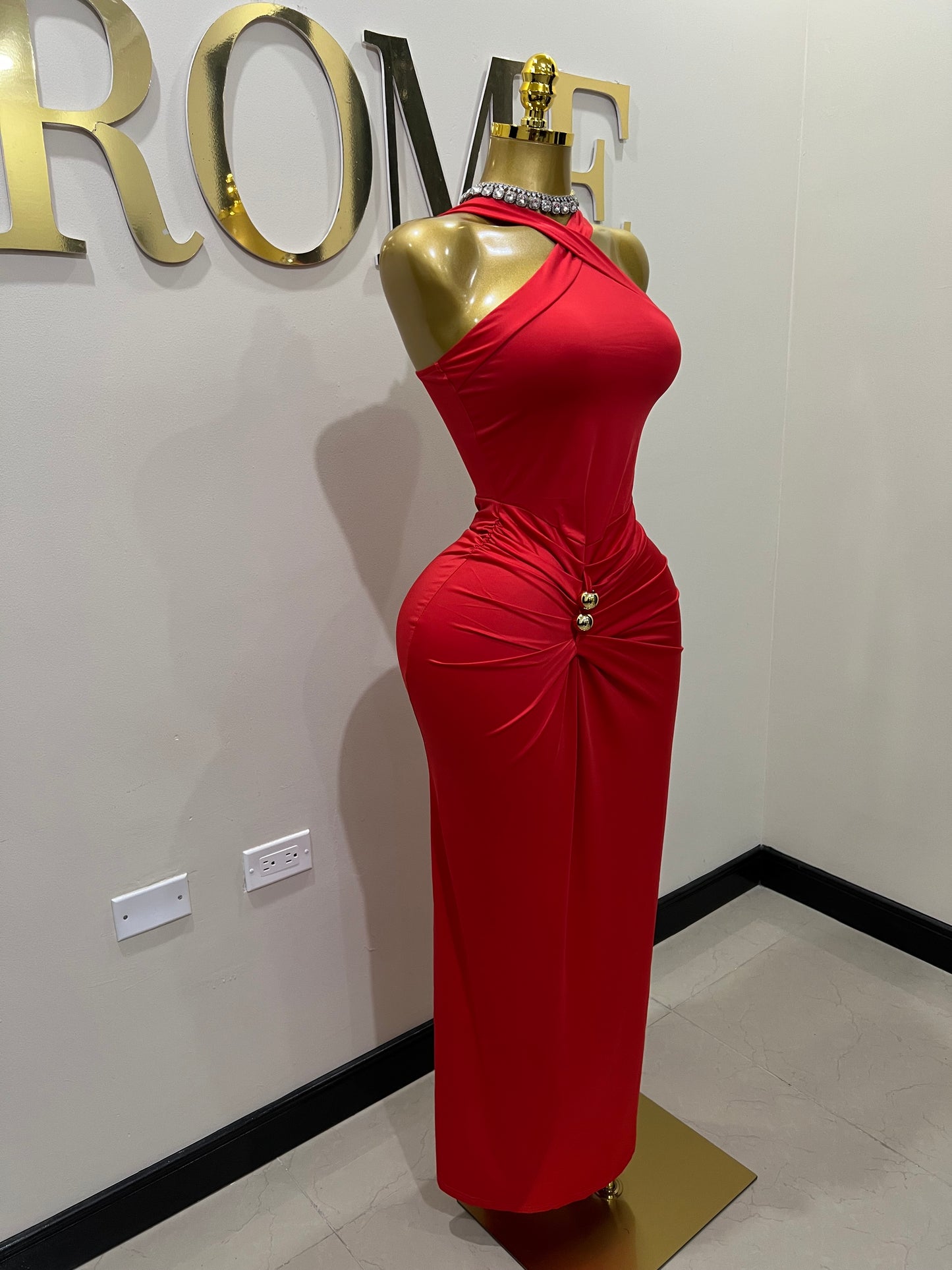 Olive Dress (Red)