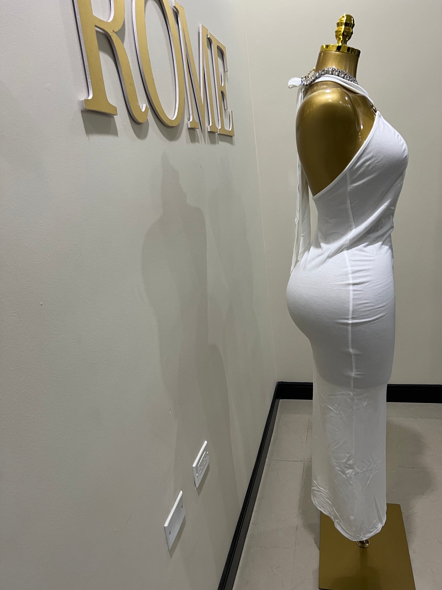 Kim Slay Seashell Dress (White)