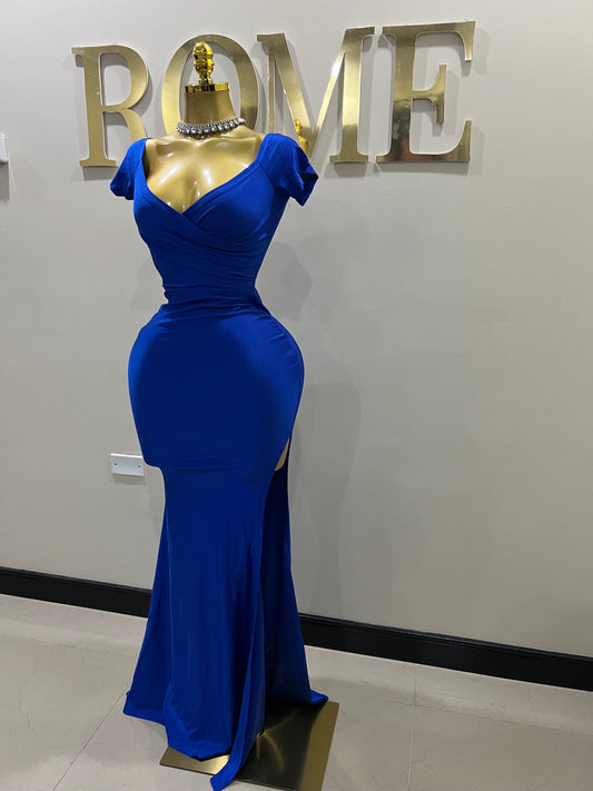 Kerry Short Sleeve Dress (Blue)