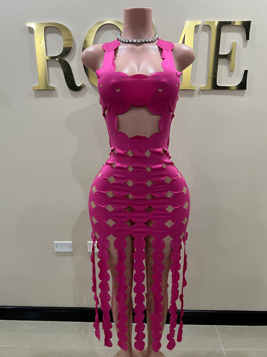 Tracy Cut Out Dress (Pink)