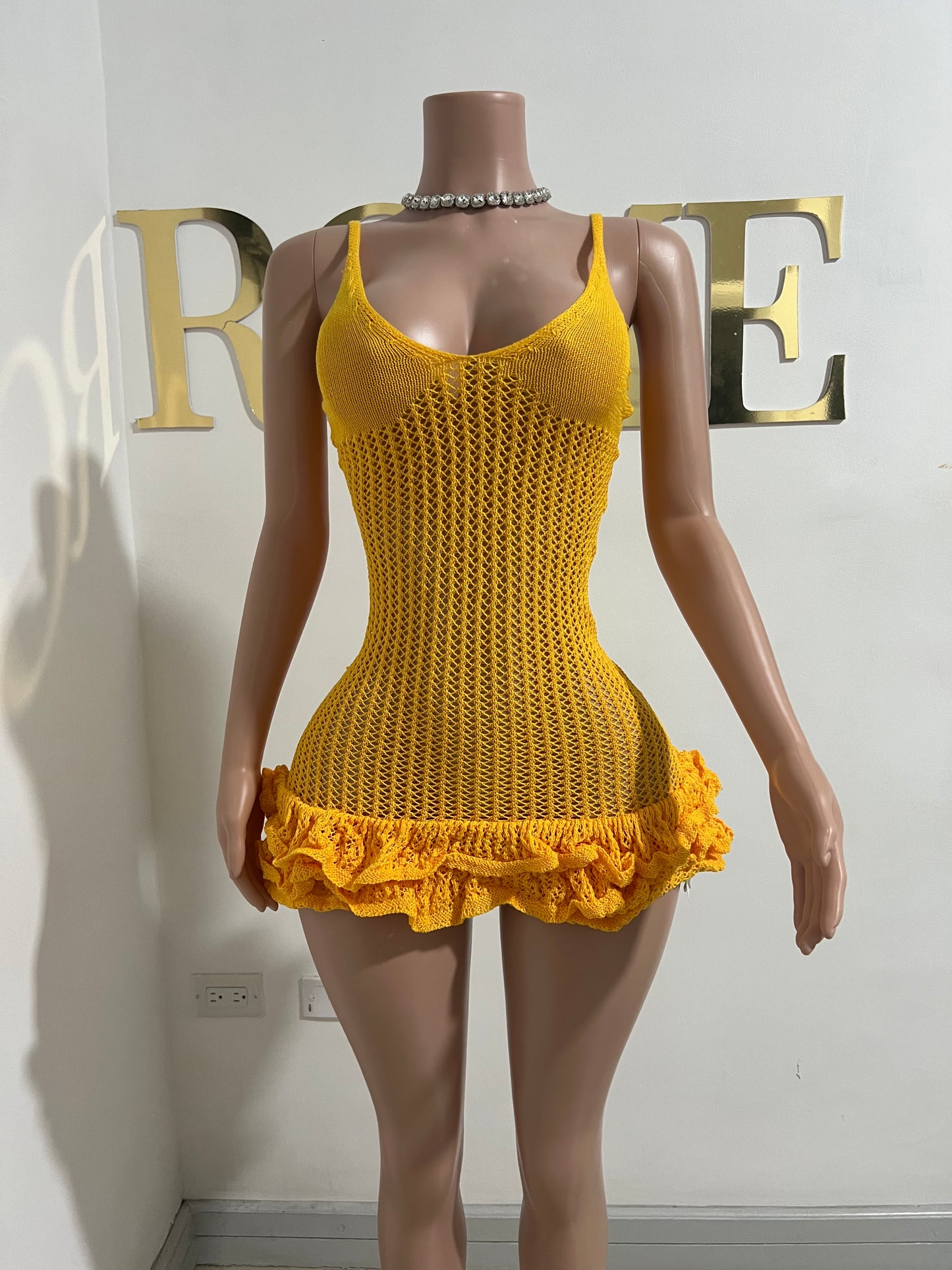 Azalea Crochet Dress (Yellow)