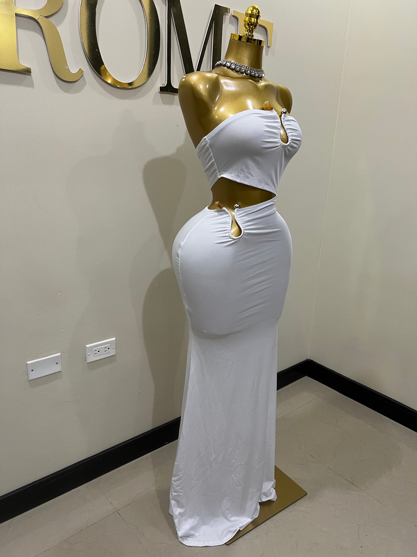 Ming Stone Dress (White)