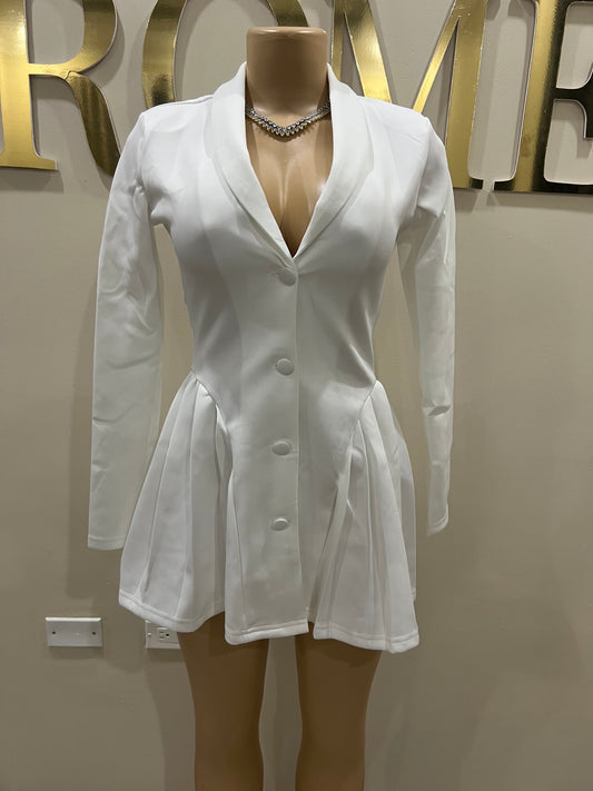 Jodie Mini Dress (White)