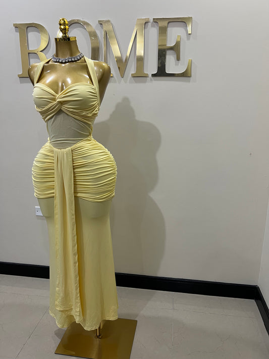 Sweetheart Nara Dress (Yellow)