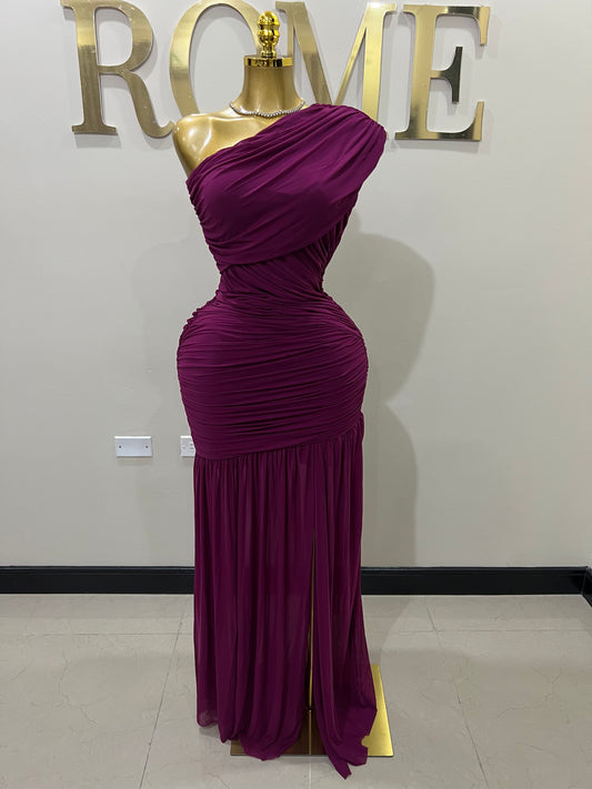 Michelle Aviv Split Dress (Bright Purple)