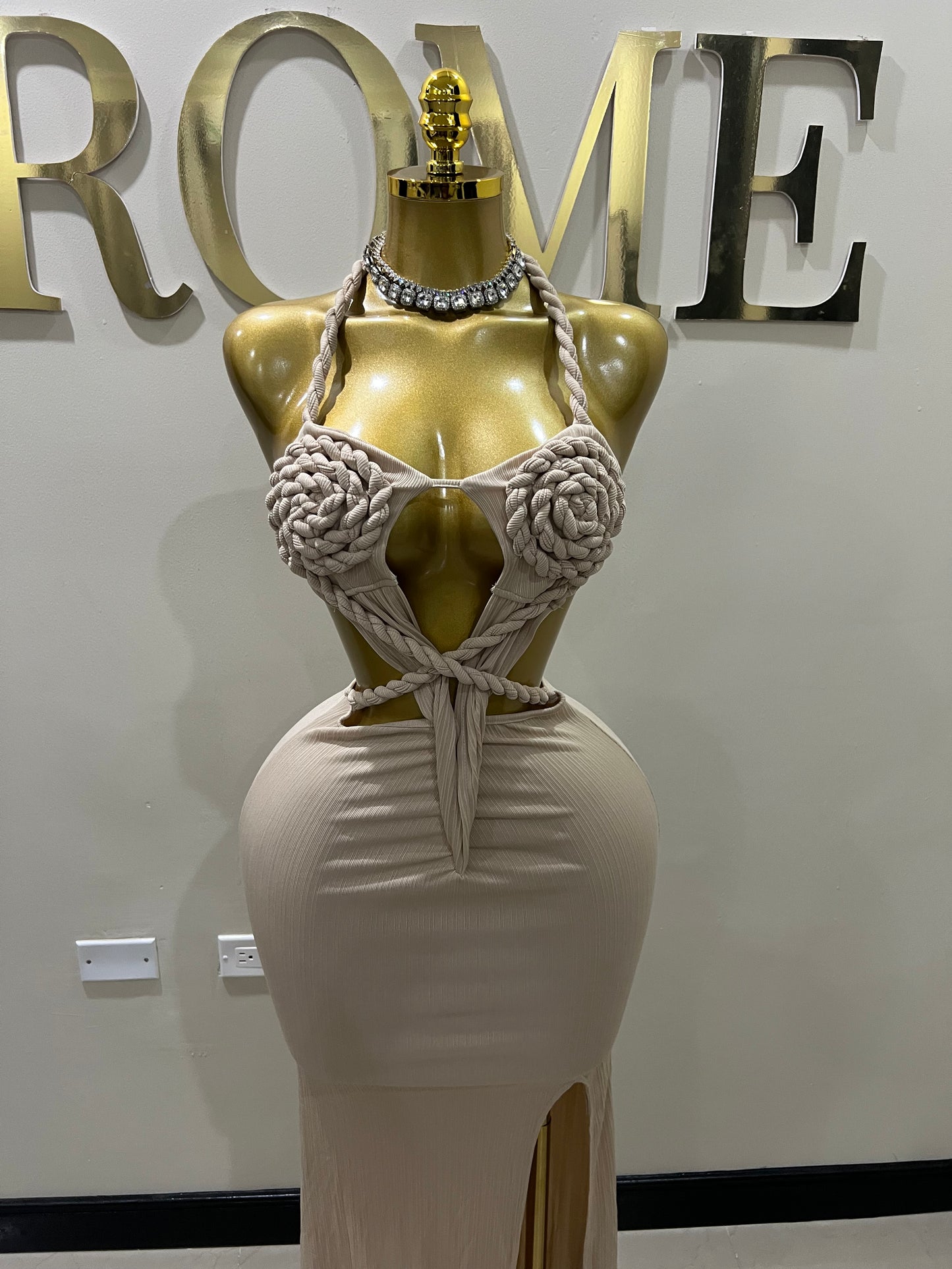 Athena Rope Dress (Brown)