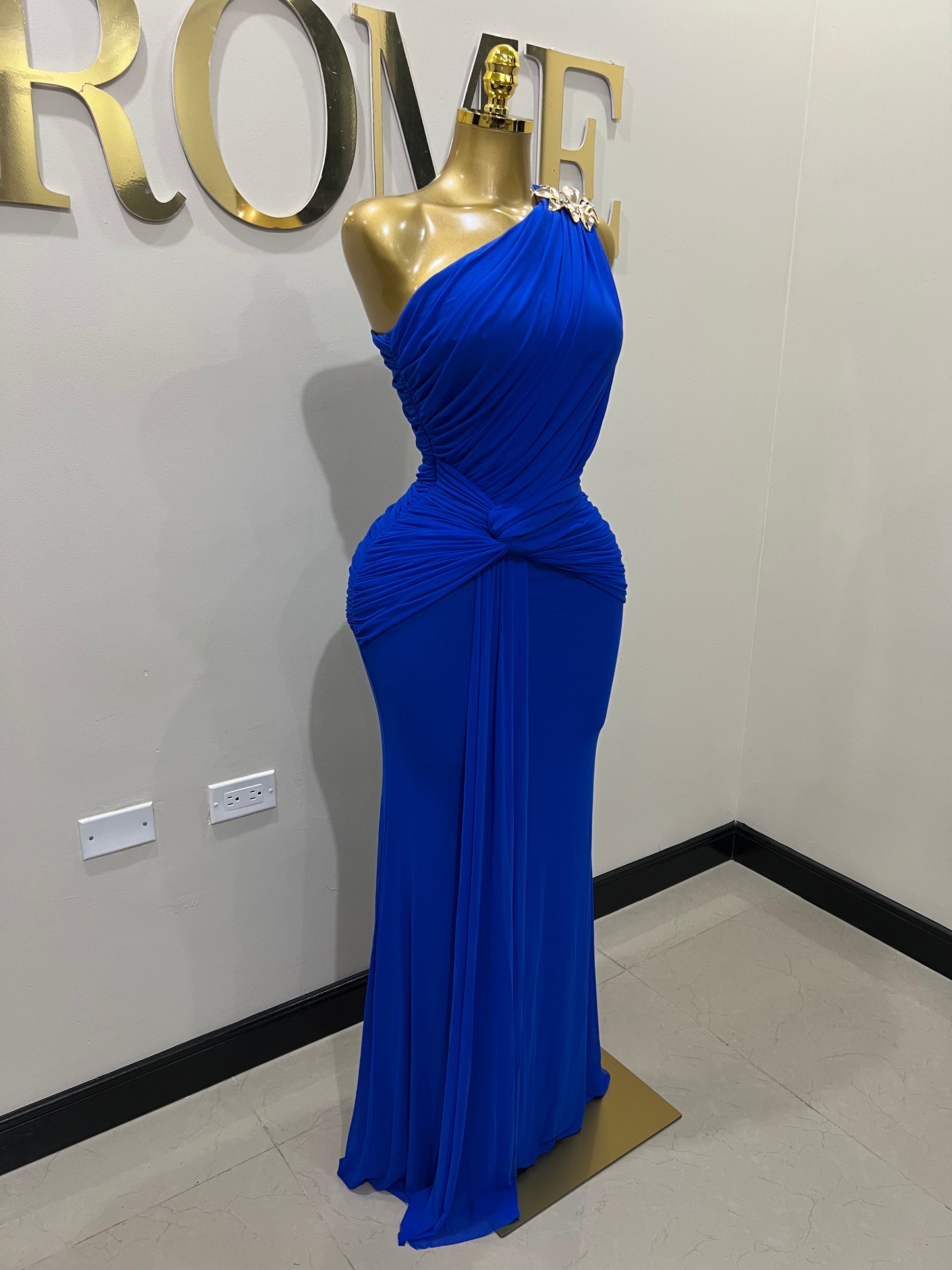 Michelle Petal Grace Dress (Bright Blue)