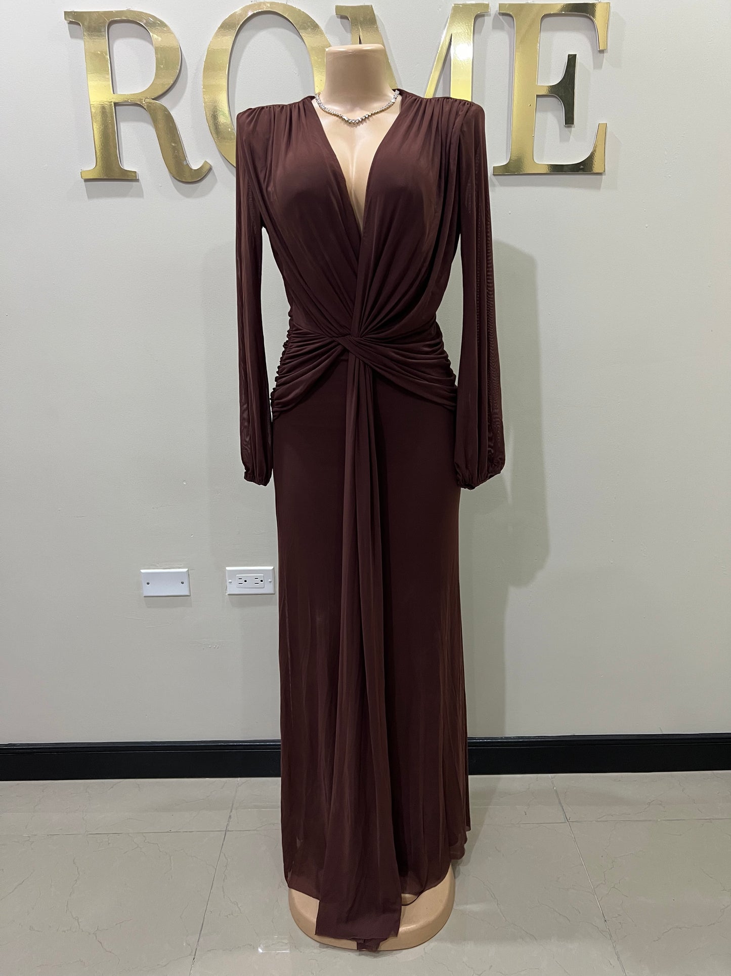 Michelle Victoria Dress (Brown)