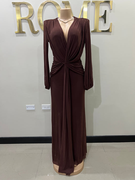 Michelle Victoria Dress (Brown)