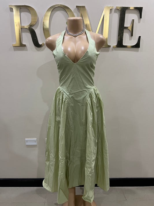 Kim Halter Diana Dress (Green)