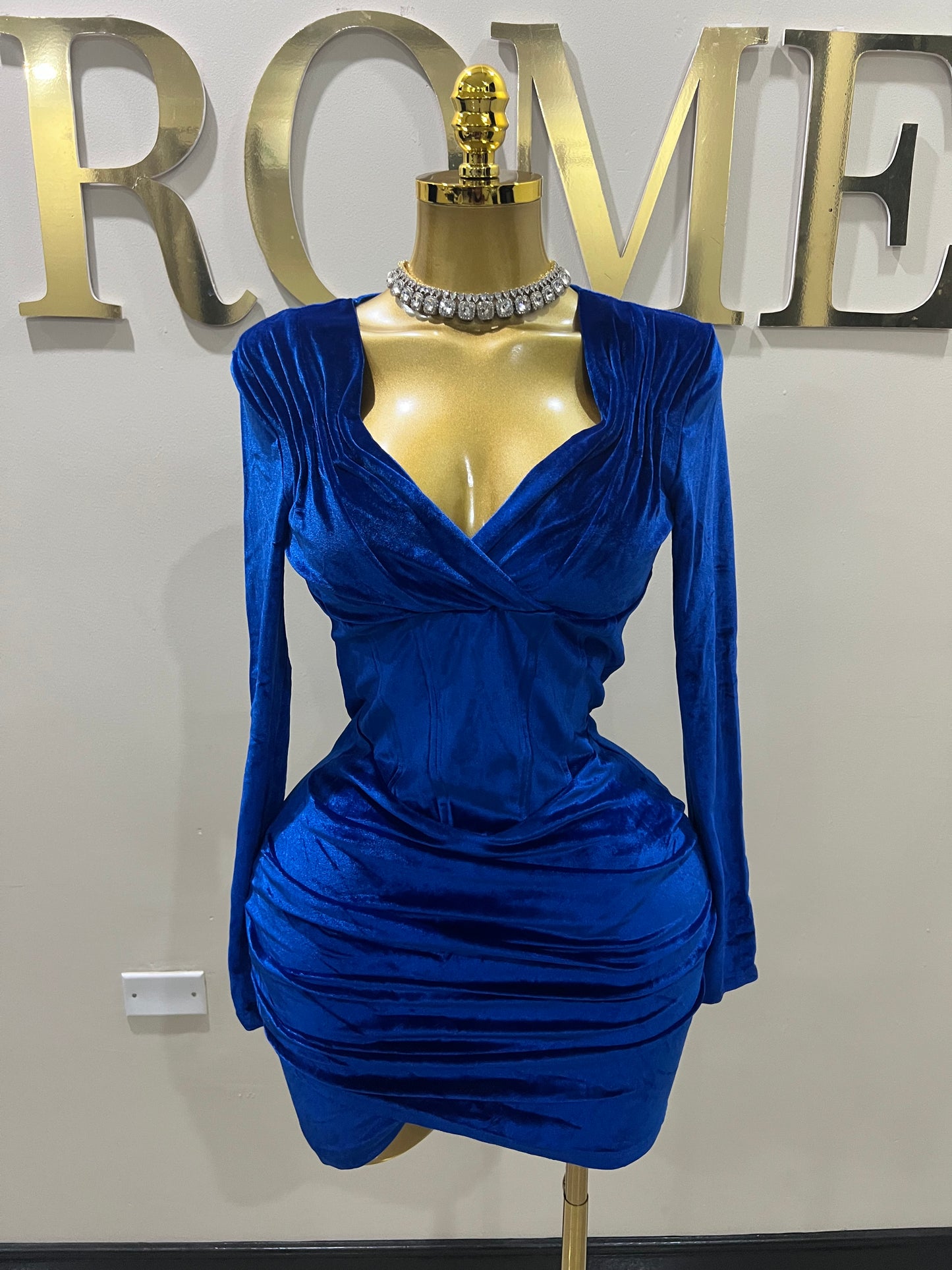 Adele Sweetheart Dress (Blue)