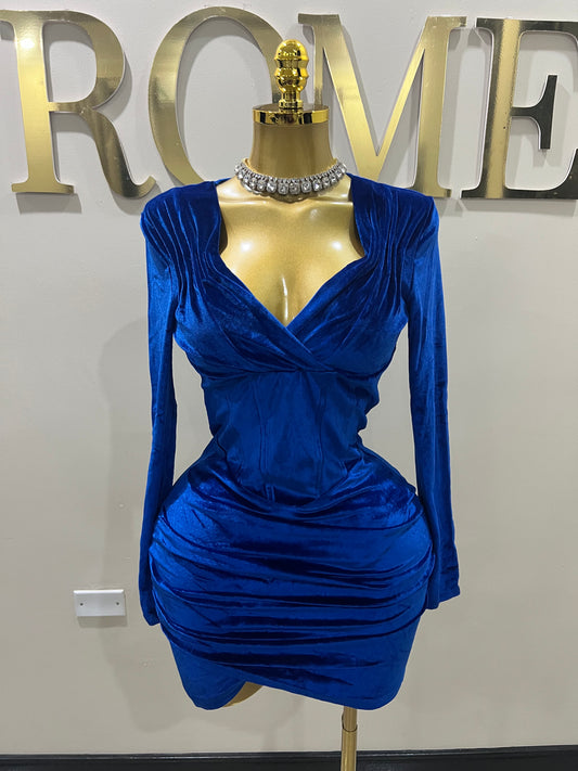 Adele Sweetheart Dress (Blue)