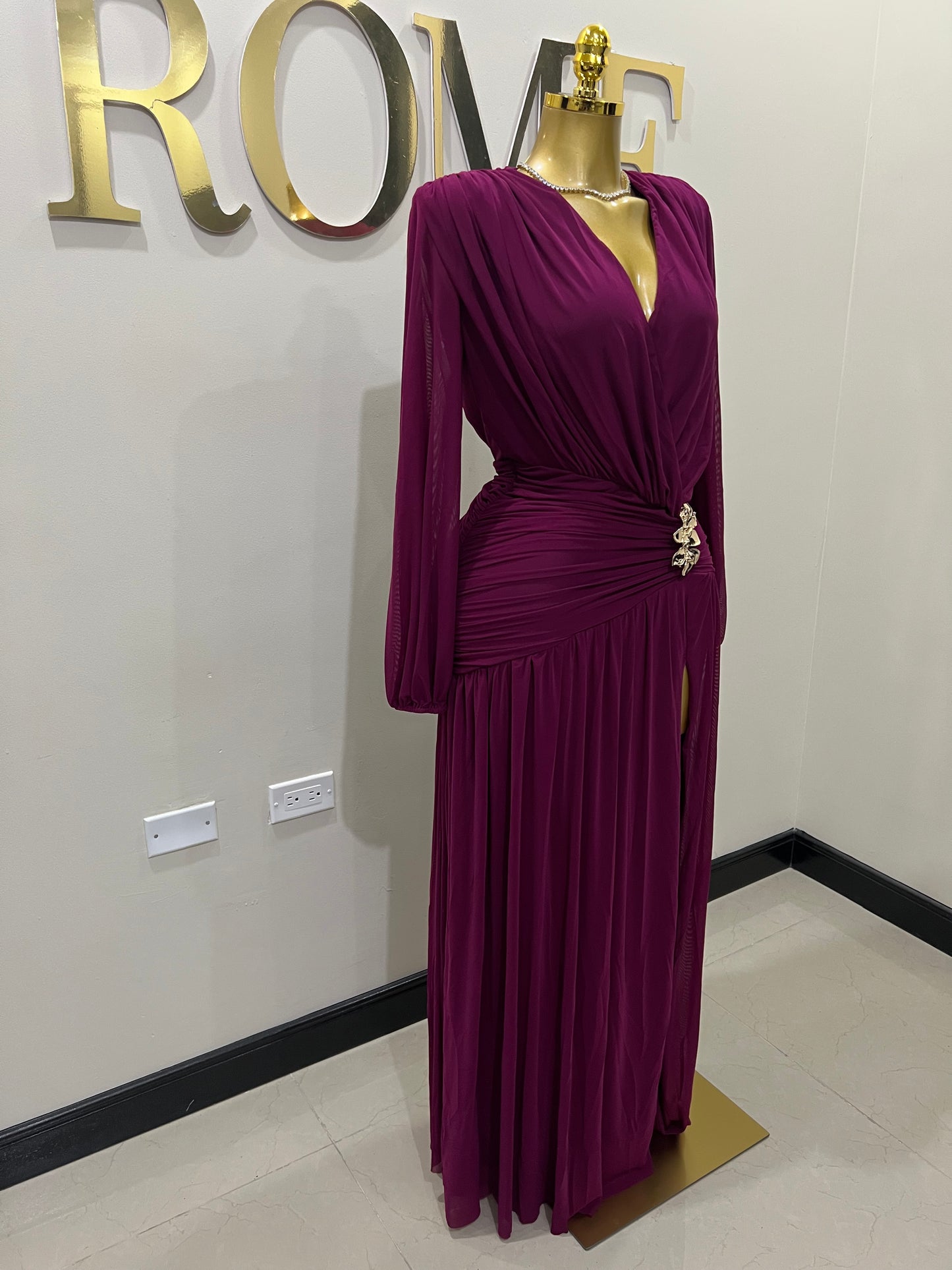 Michelle Valor Dress (Plum Purple)