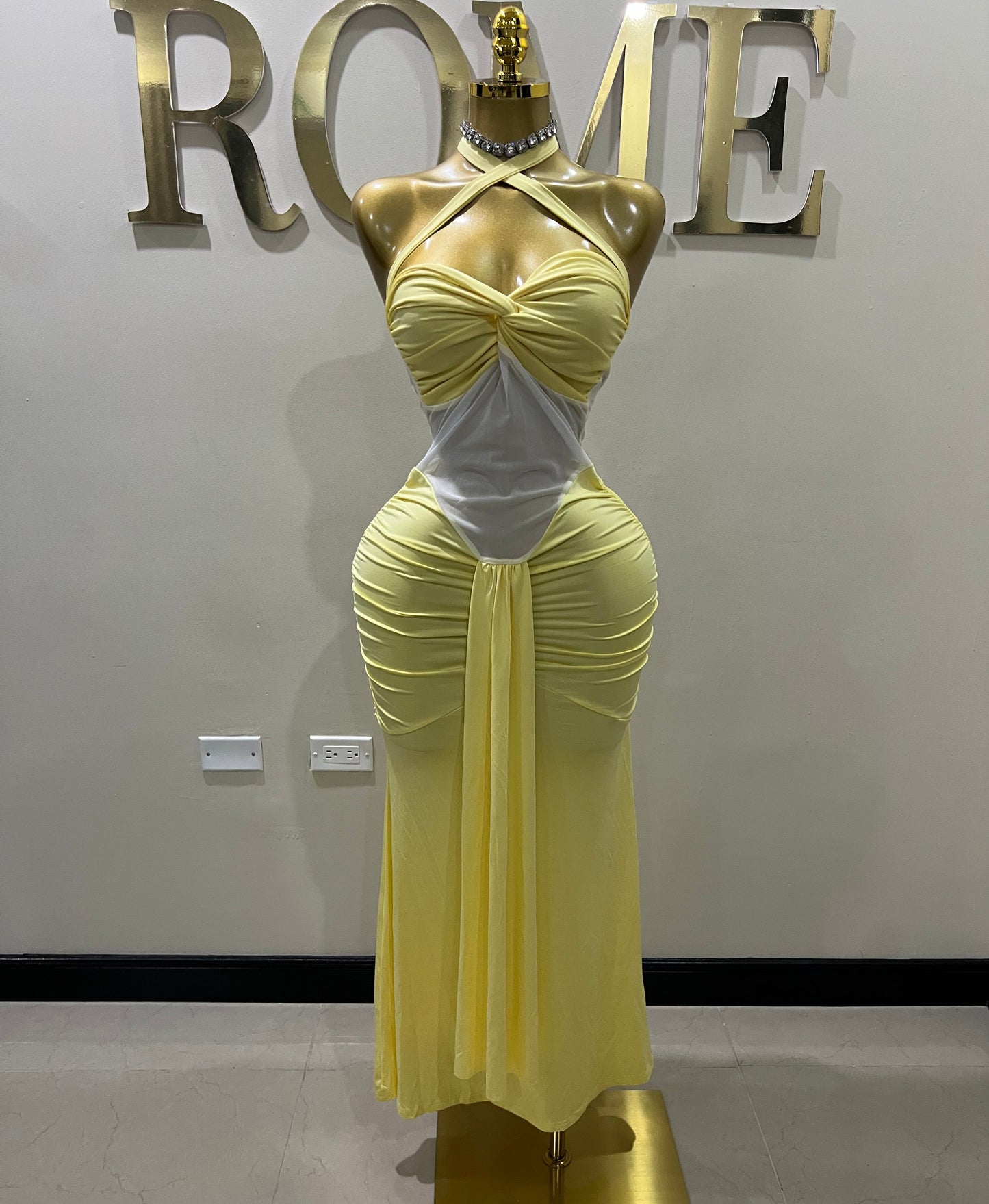 Sweetheart Vibe Nara Dress (Yellow)