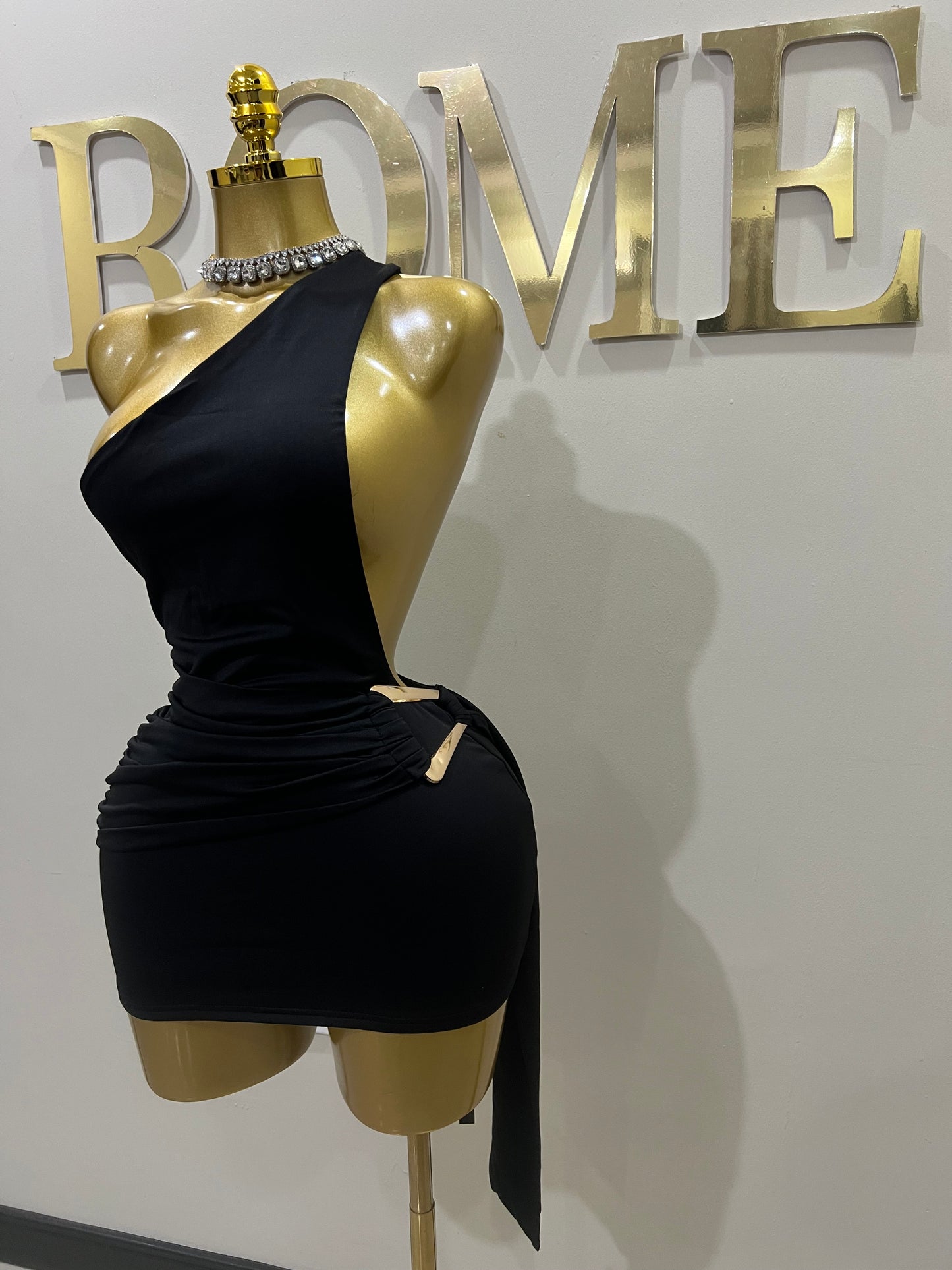 Angle Super Mini Allegra Dress (Black)