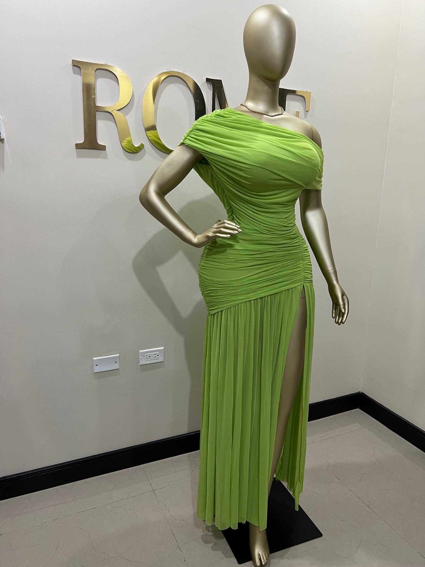 Michelle Tiana Split Dress (Green)