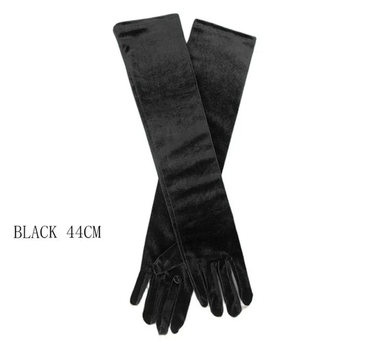 Medium Velvet Gloves (Black)