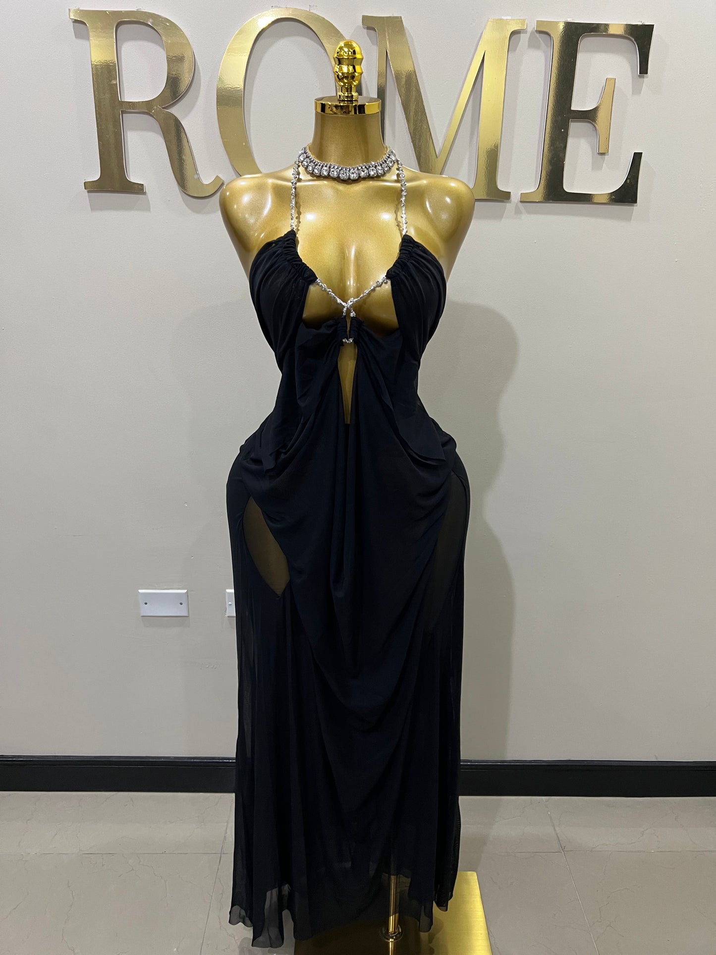 Kim Mesh Dress (Black)