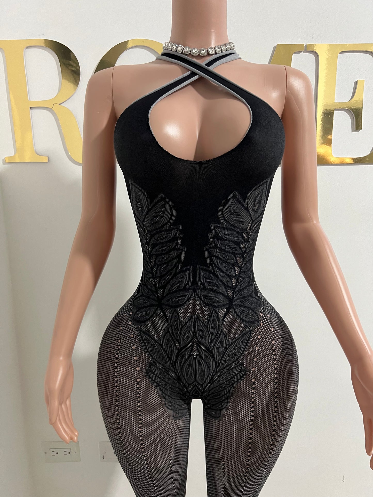 Swan X Tights Jumpsuit (Black)