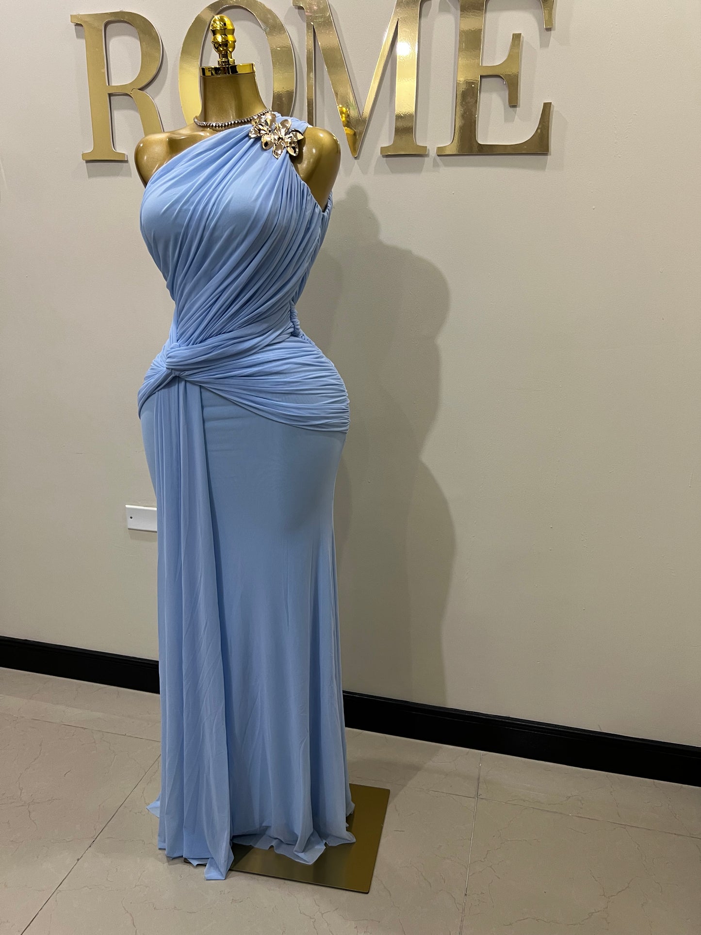 Michelle Petal Grace Dress (Light Blue)