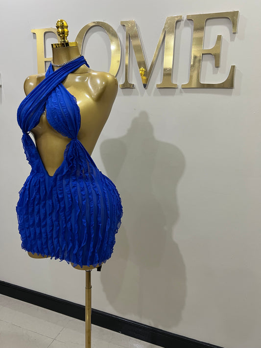 Lily Mini Dress (Blue)