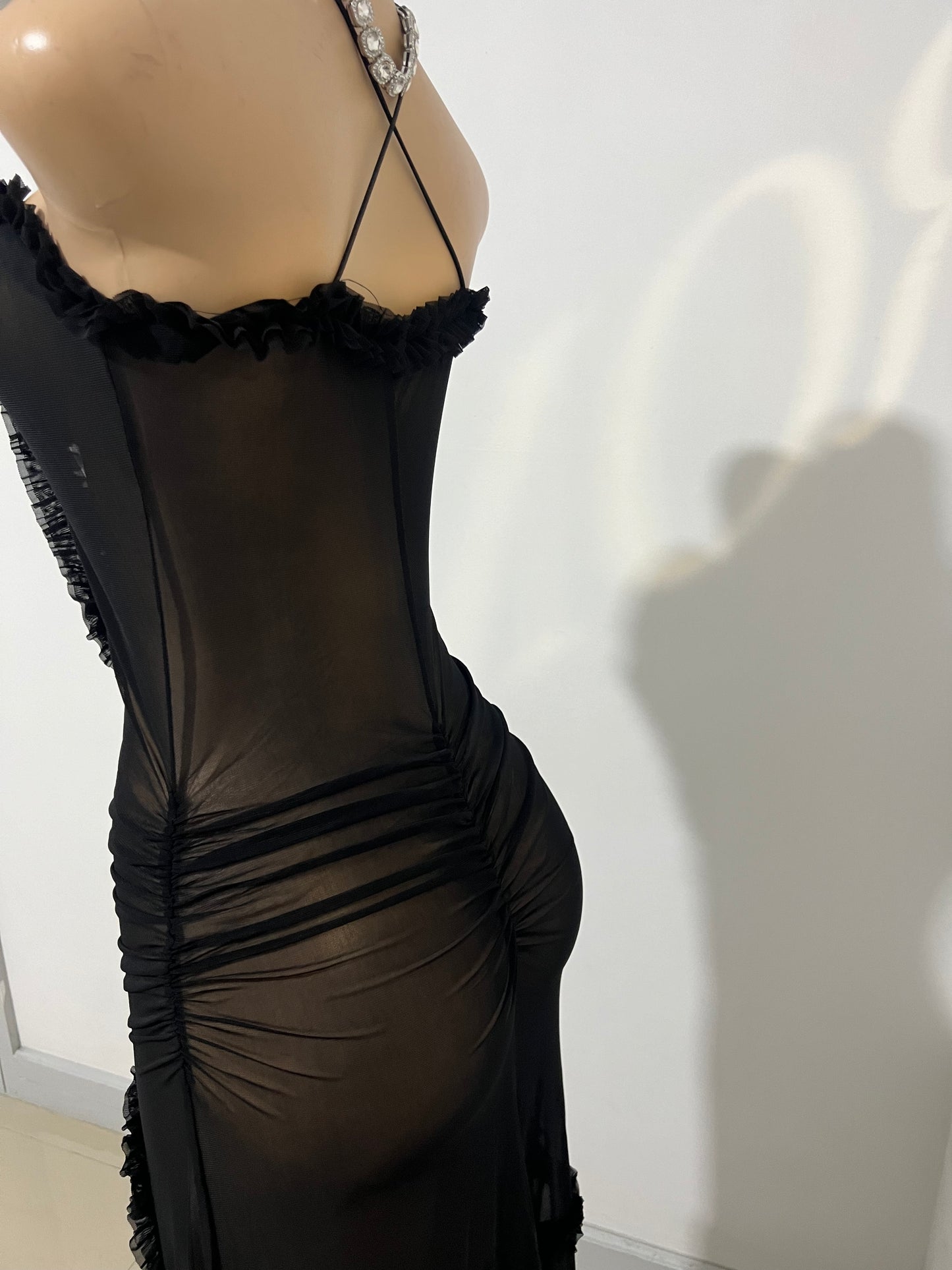 Mila Sheer Dress (Black)